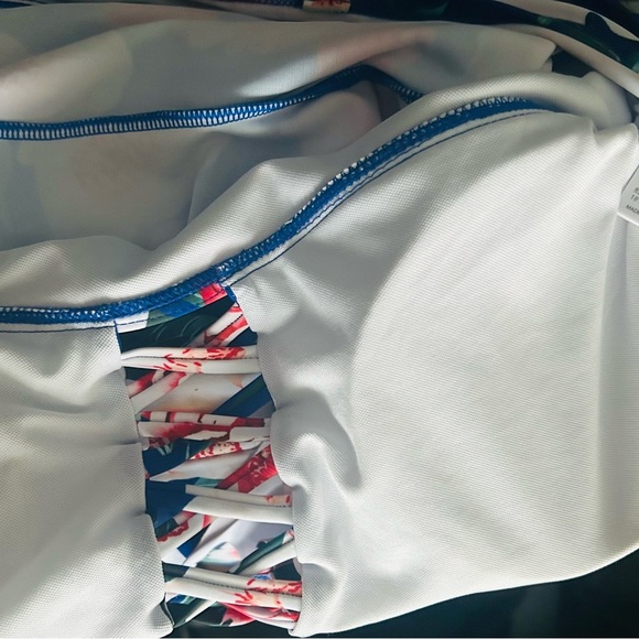 Tutorutor Womens XXL Peplum Bikini Tummy Control Two Piece Floral Retro Swimsuit - Picture 9 of 12